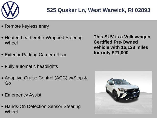 used 2022 Volkswagen Taos car, priced at $21,000