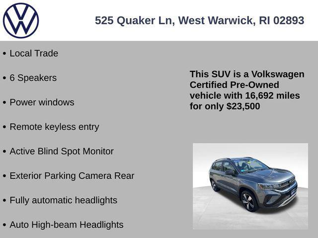 used 2024 Volkswagen Taos car, priced at $23,500