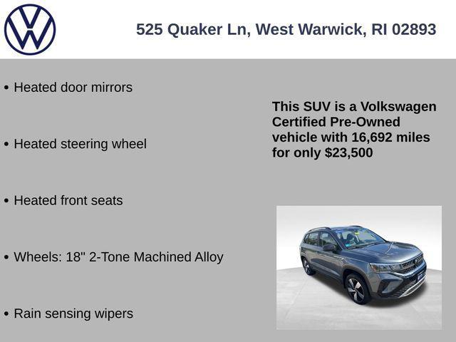 used 2024 Volkswagen Taos car, priced at $23,500