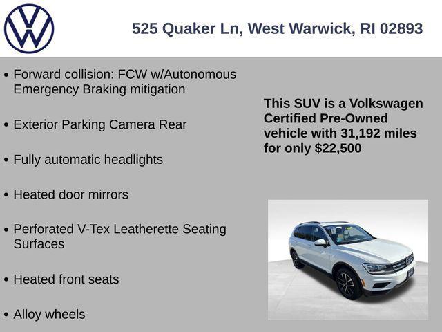 used 2021 Volkswagen Tiguan car, priced at $22,500