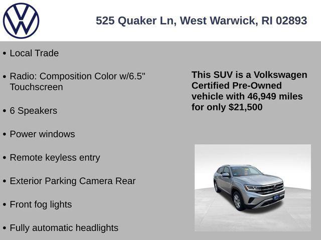used 2021 Volkswagen Atlas Cross Sport car, priced at $21,500