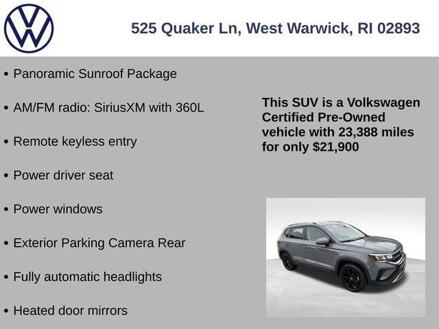 used 2022 Volkswagen Taos car, priced at $21,900