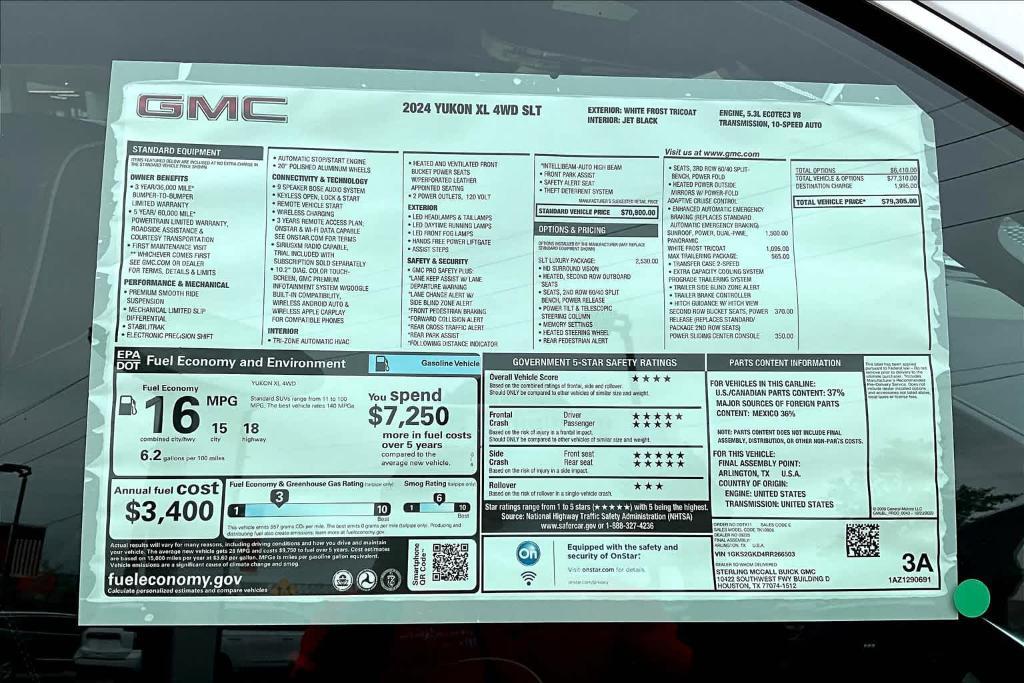 new 2024 GMC Yukon XL car, priced at $72,805