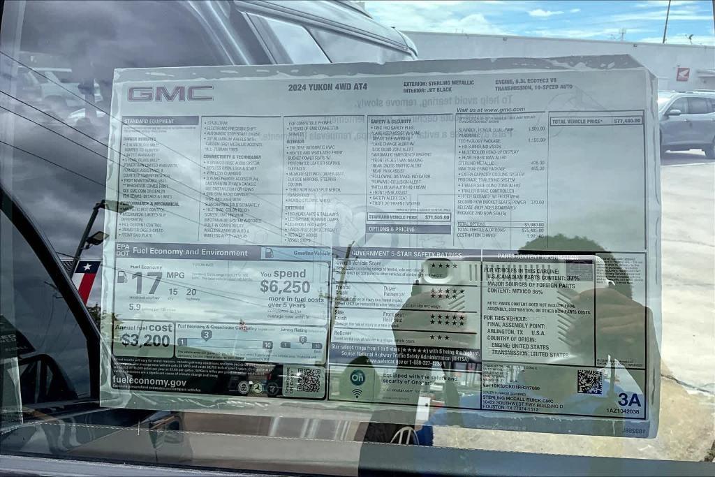 new 2024 GMC Yukon car, priced at $72,580