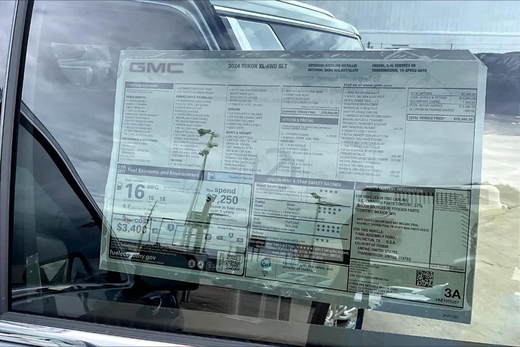 new 2024 GMC Yukon XL car, priced at $78,480