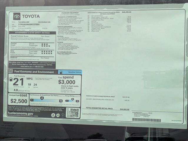 new 2025 Toyota Tacoma car, priced at $42,621