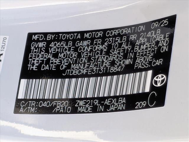 new 2026 Toyota Corolla Hybrid car, priced at $25,154