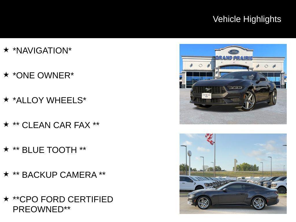 used 2024 Ford Mustang car, priced at $27,318