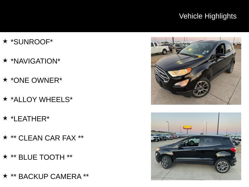 used 2021 Ford EcoSport car, priced at $15,946