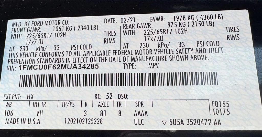 used 2021 Ford Escape car, priced at $15,815