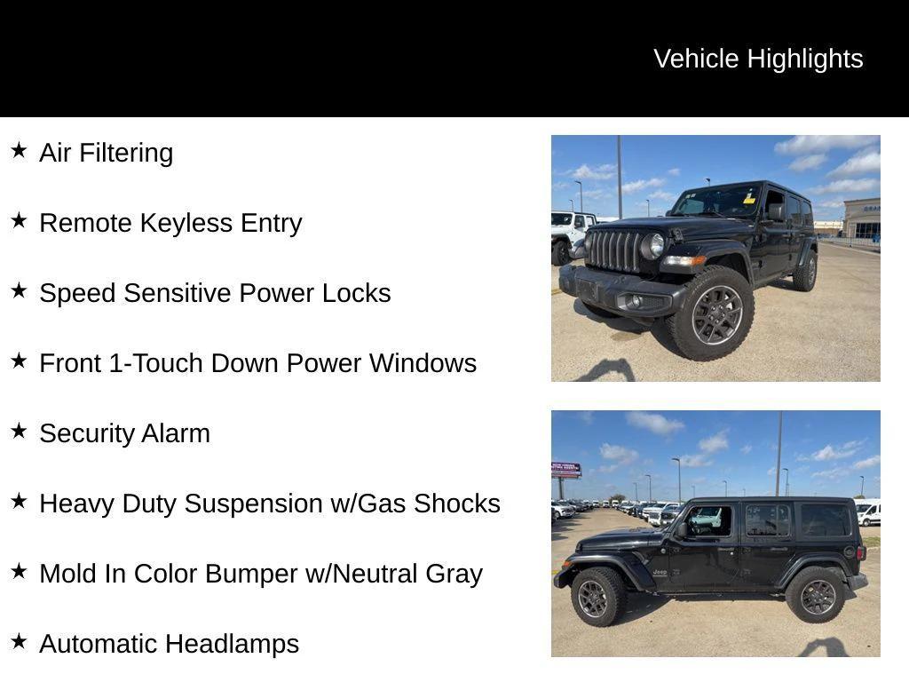 used 2021 Jeep Wrangler Unlimited car, priced at $24,585