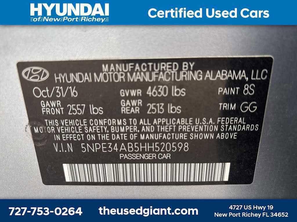 used 2017 Hyundai Sonata car, priced at $12,817