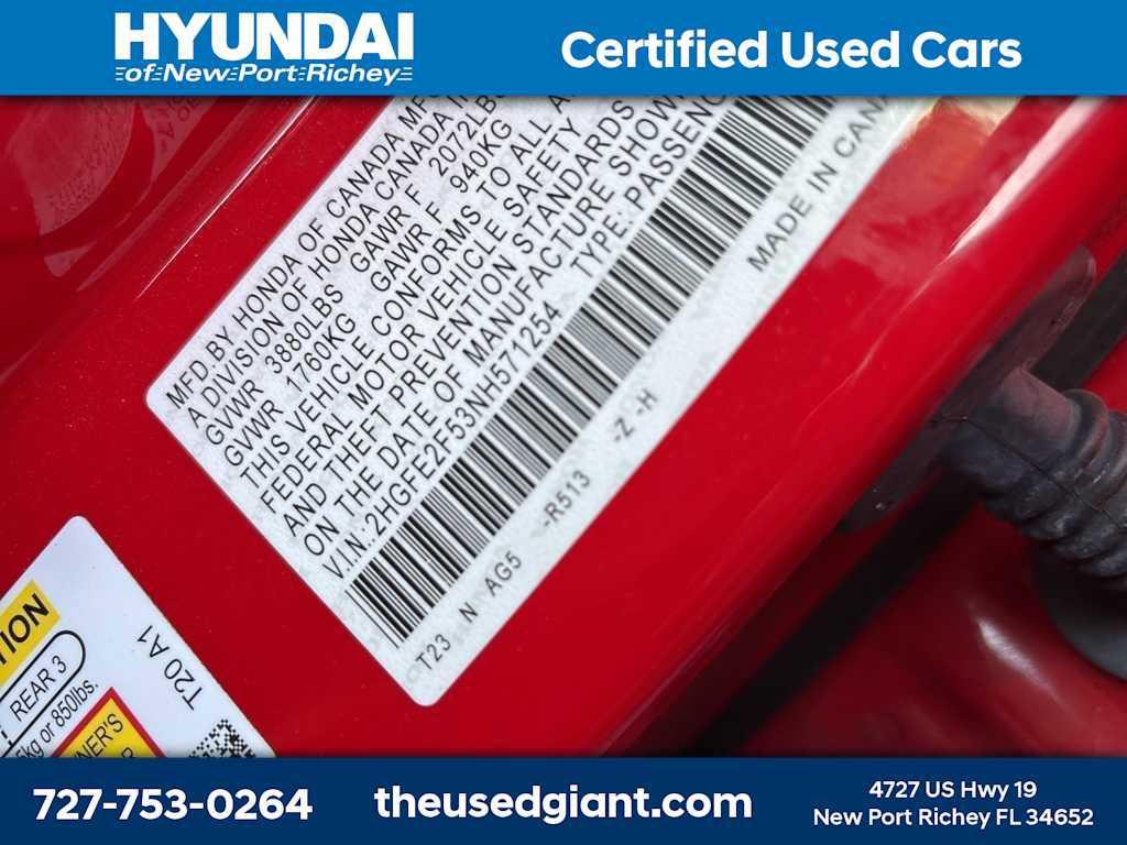 used 2022 Honda Civic car, priced at $21,289