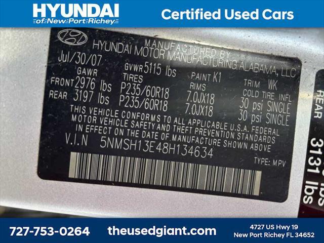 used 2008 Hyundai Santa Fe car, priced at $4,389