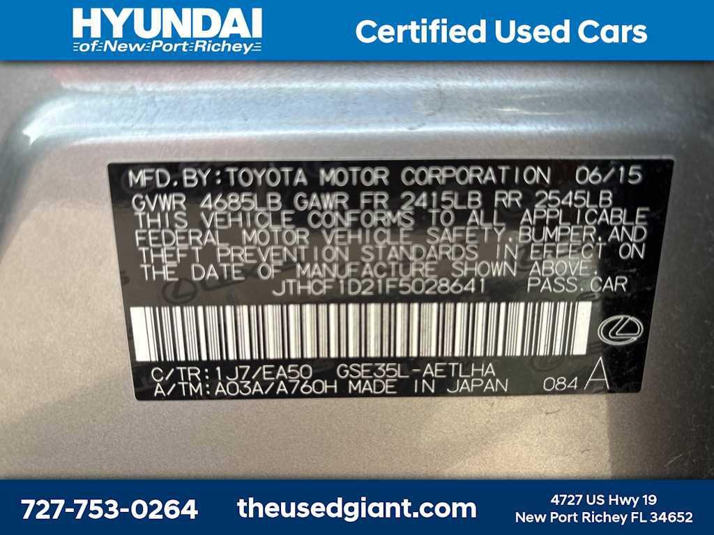 used 2015 Lexus IS 250 car, priced at $18,333
