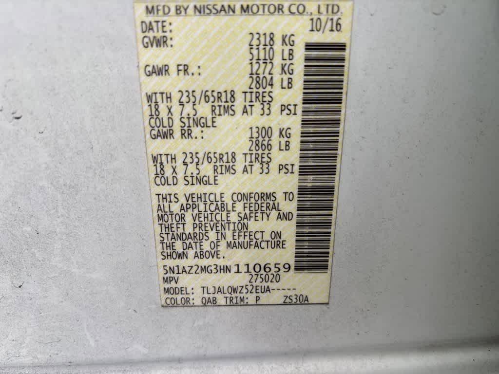 used 2017 Nissan Murano car, priced at $9,998