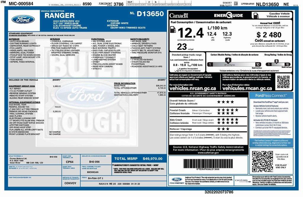 used 2022 Ford Ranger car, priced at $24,149