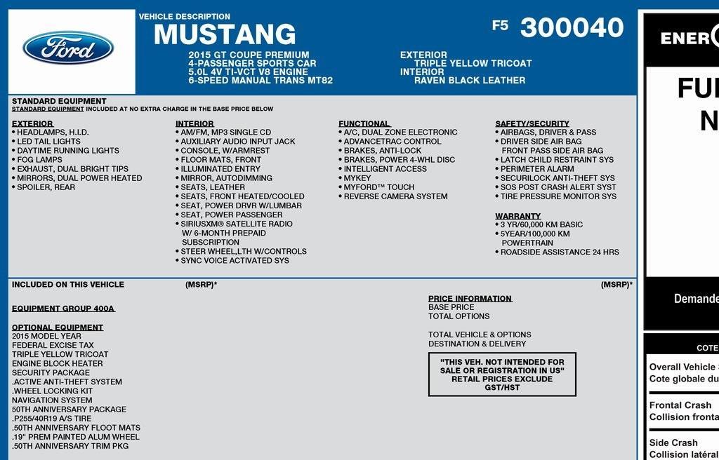used 2015 Ford Mustang car, priced at $32,499