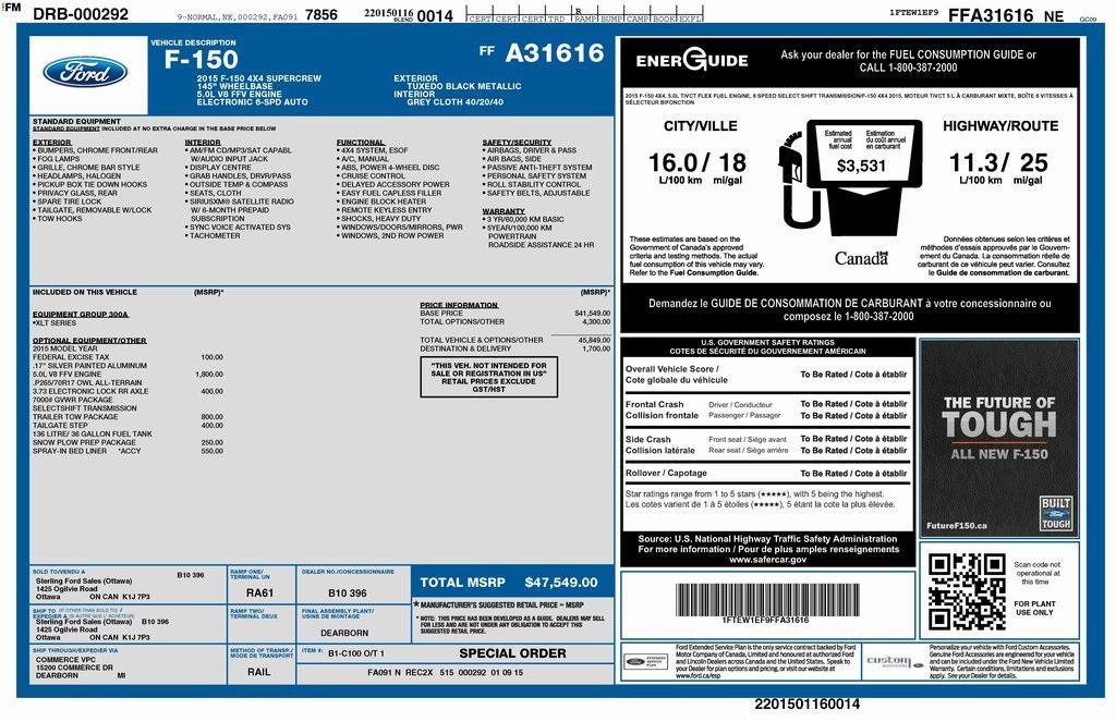 used 2015 Ford F-150 car, priced at $21,869