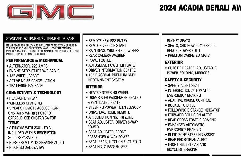used 2024 GMC Acadia car, priced at $53,920