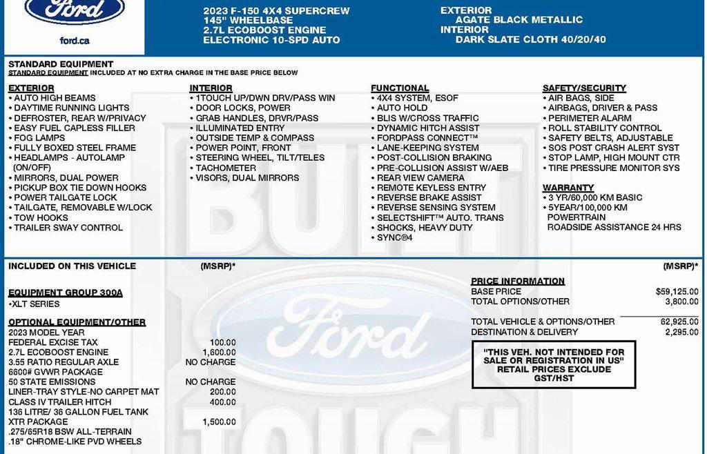 used 2023 Ford F-150 car, priced at $38,599