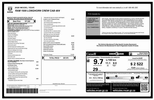 used 2020 Ram 1500 car, priced at $41,955