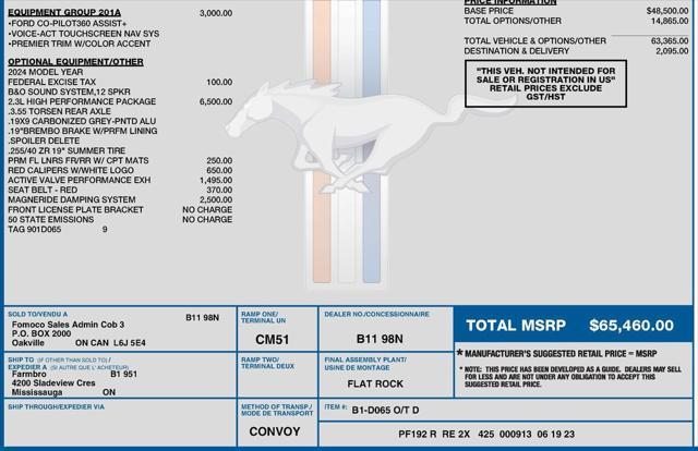 used 2024 Ford Mustang car, priced at $40,999