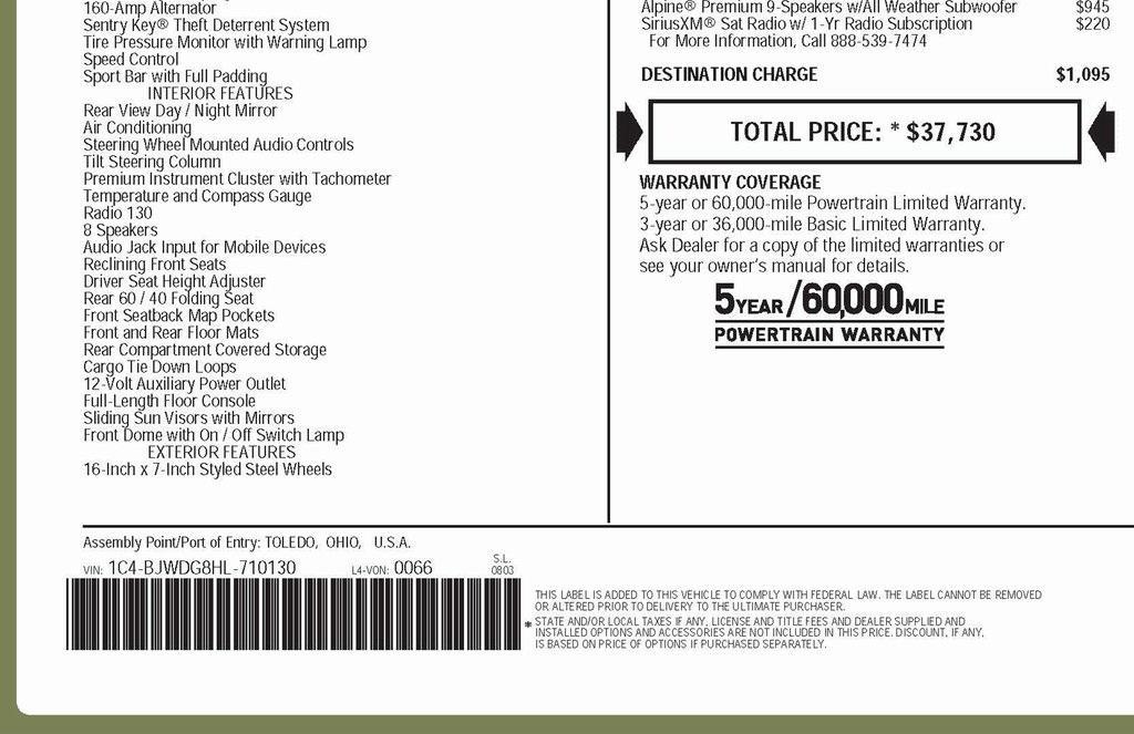 used 2017 Jeep Wrangler Unlimited car, priced at $21,859