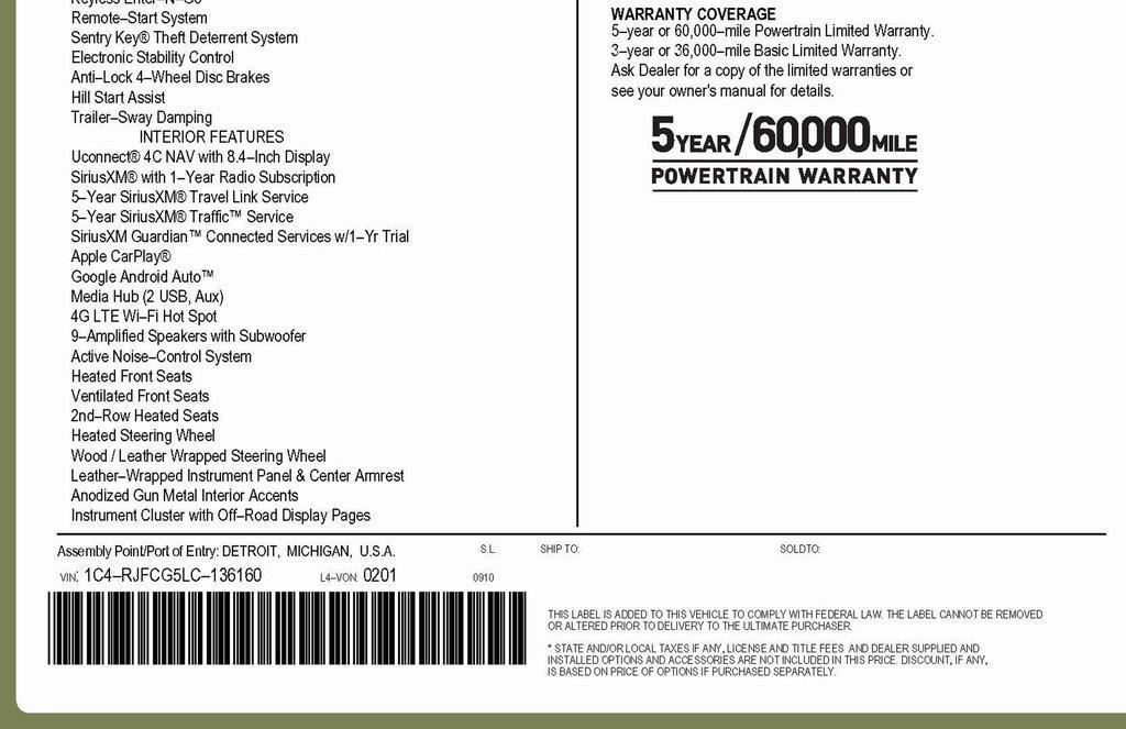 used 2020 Jeep Grand Cherokee car, priced at $22,449