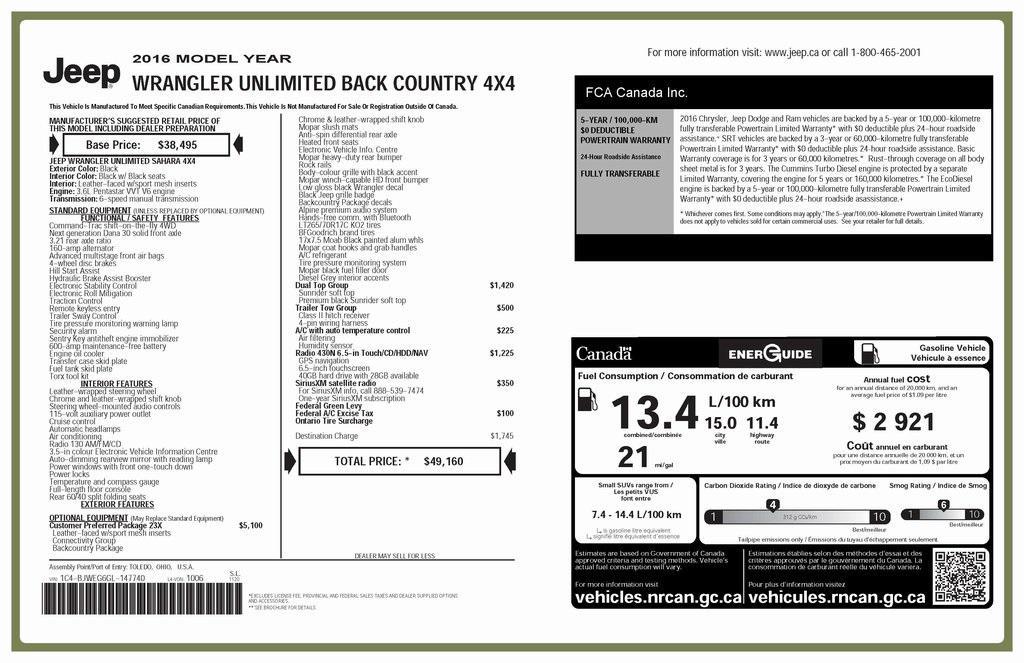 used 2016 Jeep Wrangler Unlimited car, priced at $20,575