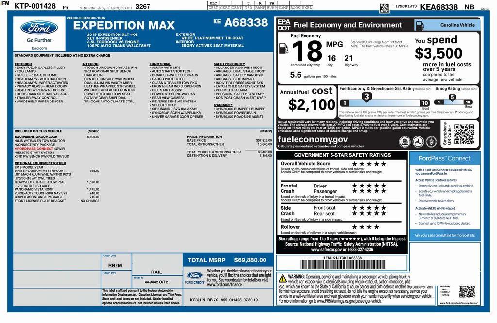 used 2019 Ford Expedition Max car, priced at $31,950