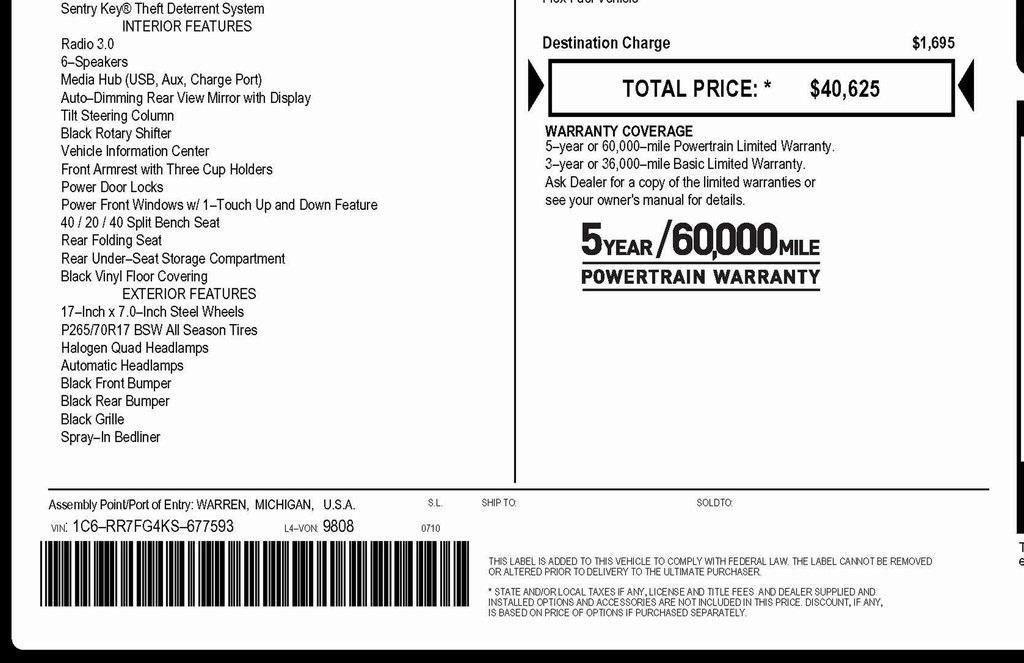 used 2019 Ram 1500 car, priced at $23,249