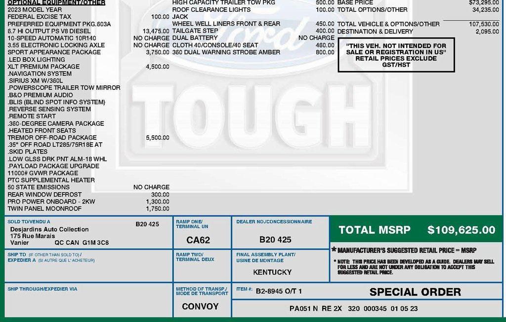 used 2023 Ford F-250 car, priced at $63,829