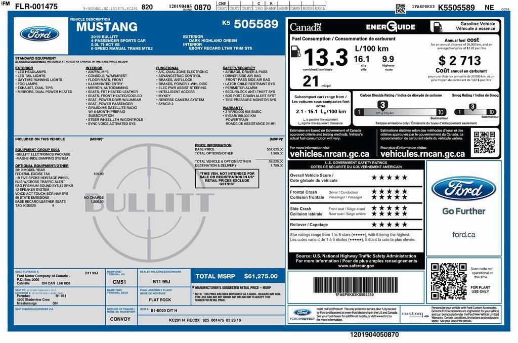 used 2019 Ford Mustang car, priced at $37,199