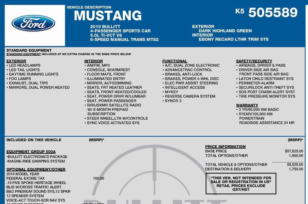 used 2019 Ford Mustang car, priced at $37,199