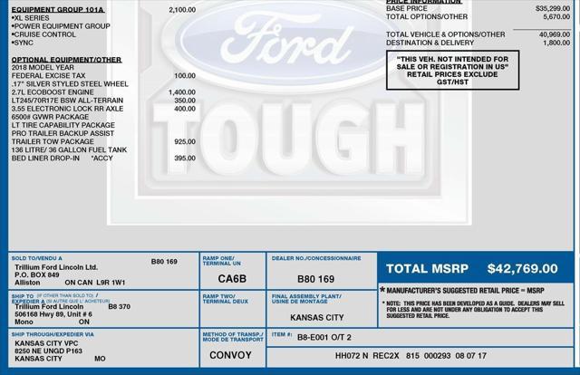 used 2018 Ford F-150 car, priced at $19,985