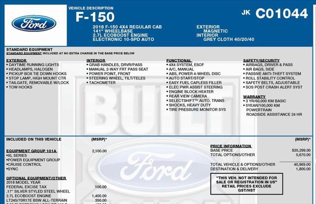 used 2018 Ford F-150 car, priced at $19,985