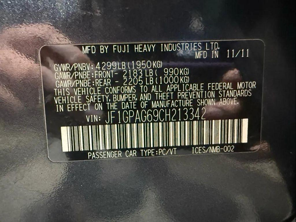 used 2012 Subaru Impreza car, priced at $3,495