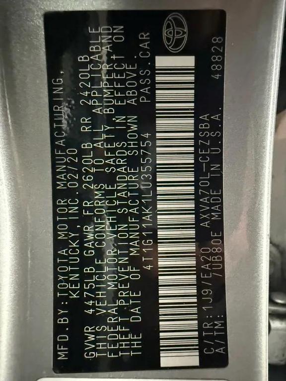 used 2020 Toyota Camry car, priced at $11,995