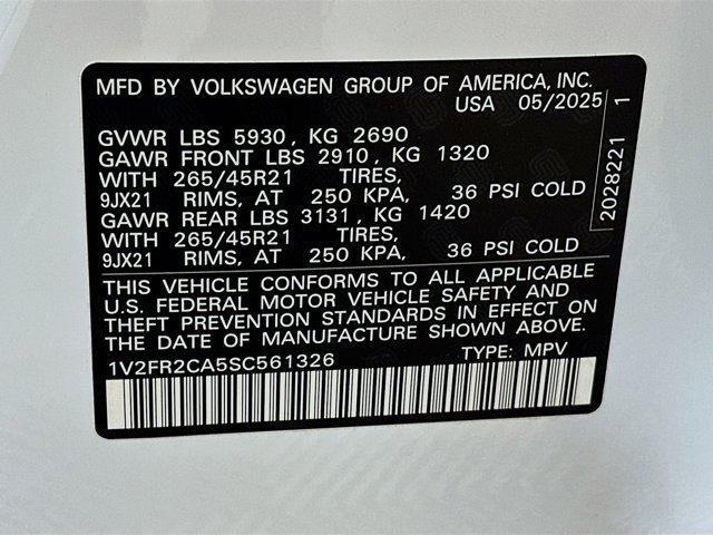 new 2025 Volkswagen Atlas car, priced at $55,010