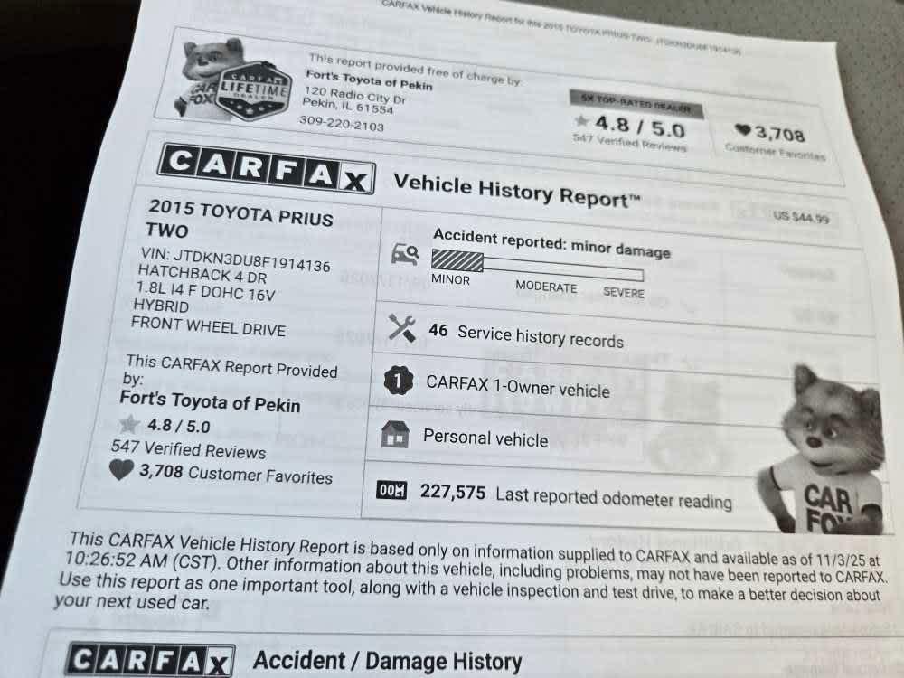 used 2015 Toyota Prius car, priced at $7,000