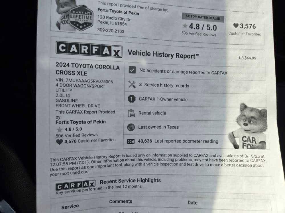 used 2024 Toyota Corolla Cross car, priced at $27,000