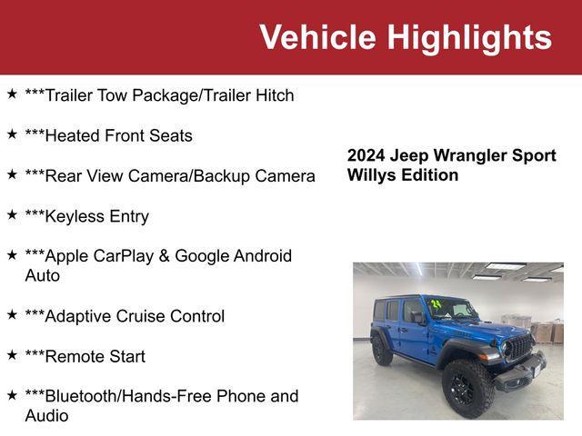 used 2024 Jeep Wrangler car, priced at $39,500