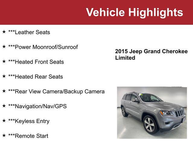 used 2015 Jeep Grand Cherokee car, priced at $17,000