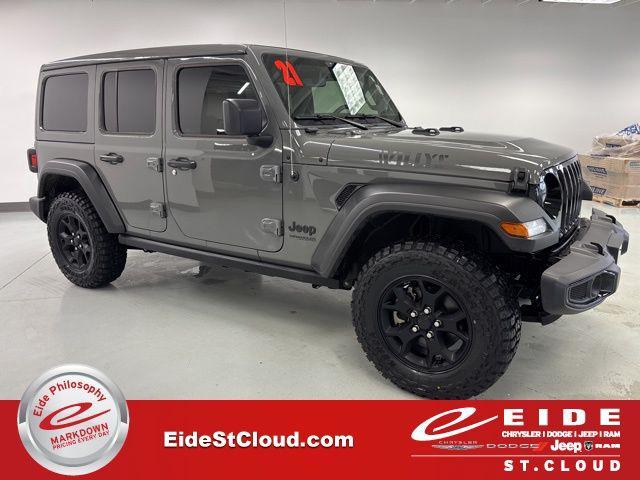 used 2021 Jeep Wrangler car, priced at $32,500