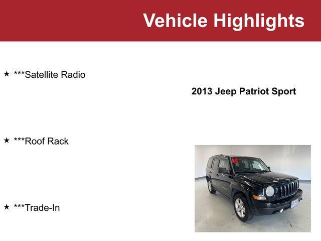 used 2013 Jeep Patriot car, priced at $5,000