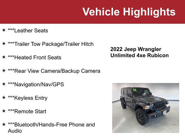 used 2022 Jeep Wrangler Unlimited 4xe car, priced at $30,000