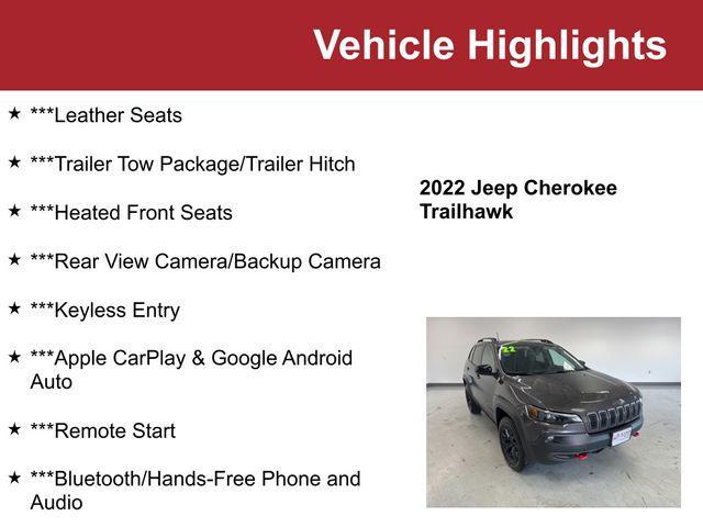 used 2022 Jeep Cherokee car, priced at $28,000