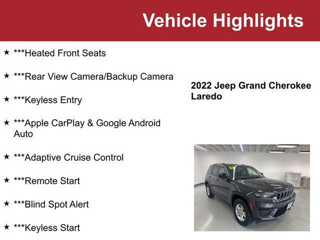 used 2022 Jeep Grand Cherokee car, priced at $27,000