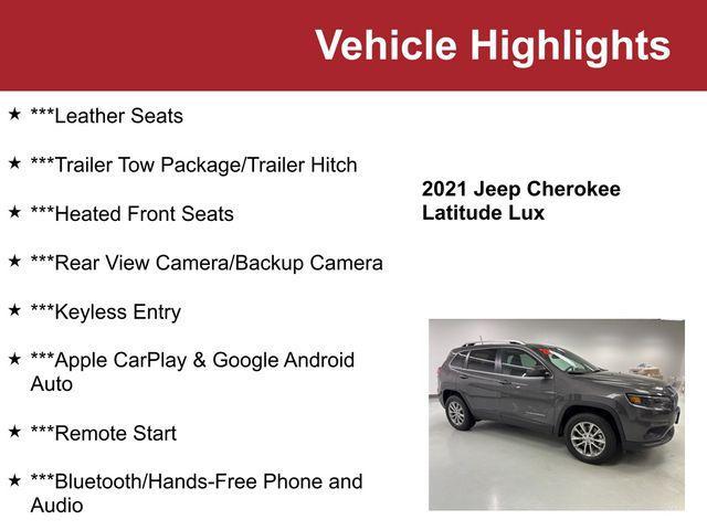 used 2021 Jeep Cherokee car, priced at $23,500